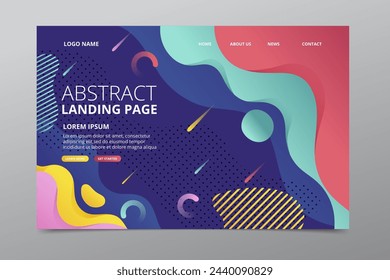 Landing page template vector design in eps 10