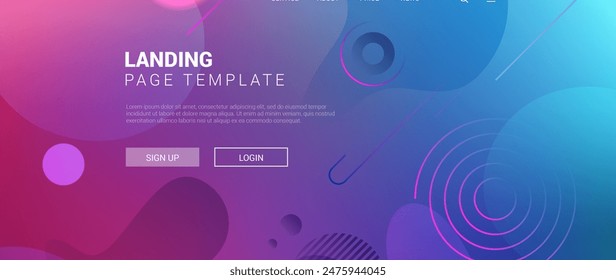 Landing page template vector design in eps 10