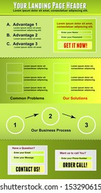 Landing Page Template. Vector Illustration