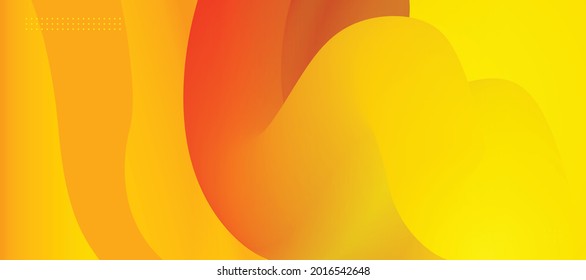Planta de aterrizaje forma líquida de onda en color amarillo gradiente estilo de fondo - Ilustración de diseño de pancarta 3D ilustraciones vectoriales