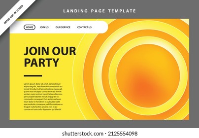 landing page template website presentation digital marketing flat design startup event party music