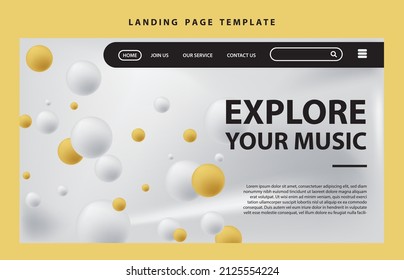 landing page template website presentation digital marketing flat design startup event party music