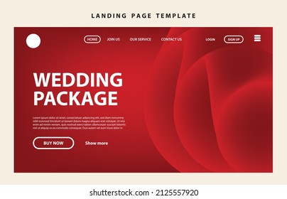 landing page template website presentation digital marketing flat design startup event wedding