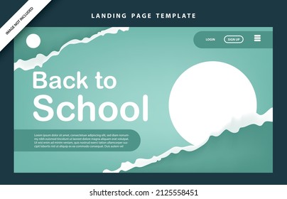 landing page template website presentation digital marketing design startup event back to school set