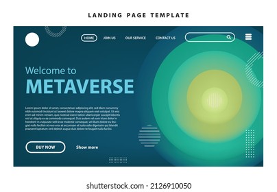 landing page template website presentation digital marketing flat design startup event metaverse