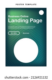 landing page template website presentation digital marketing flat design startup event business set