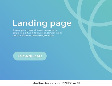 Landing page template. Website template for websites and apps. Landing page vector design UI