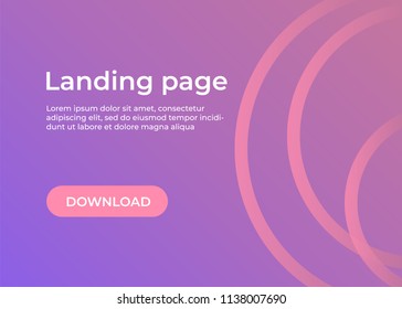 Landing page template. Website template for websites and apps. Landing page vector design UI
