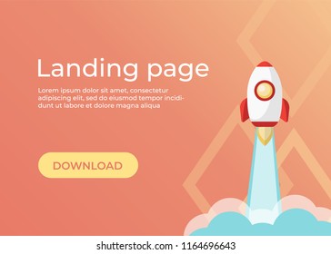 Landing page template. Website template for websites and apps. Landing page vector design UI