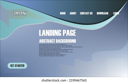Landing page template withabstract background for website design