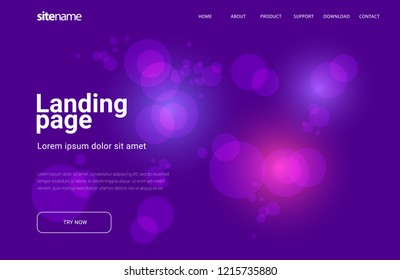 landing page. Template for your design. Vector illustration
