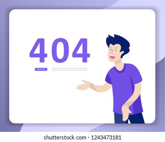 Landing page templates Error page illustration with People characters and cat. Page not found. Vector concept illustration for 404 error with Funny cartoon workers