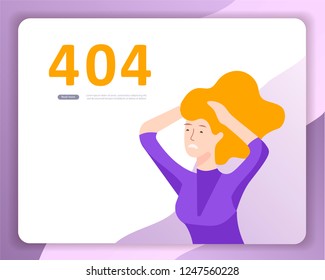 Landing page templates Error page illustration with People characters and cat. Page not found. Vector concept illustration for 404 error with Funny cartoon workers