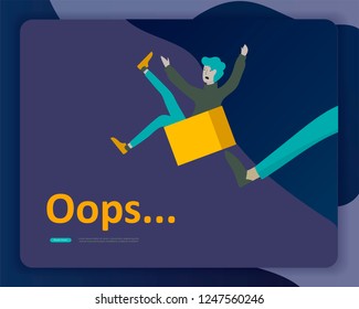 Landing page templates Error page illustration with People characters and cat. Page not found. Vector concept illustration for 404 error with Funny cartoon workers