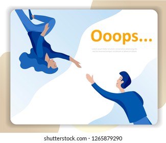 Landing page templates Error page illustration with People characters and cat. Page not found. Vector concept illustration for 404 error with Funny cartoon workers