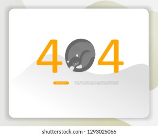 Landing page templates Error page illustration with cat or kitten characters and cat. Page not found. Vector concept illustration for 404 error with Funny cartoon workers