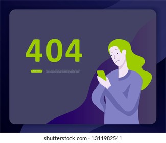 Landing page templates Error page illustration with People characters and cat. Page not found. Vector concept illustration for 404 error with Funny cartoon workers