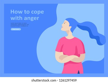 Landing page templates for psyhology mental problems, depression panic attacks, paranoia anger control, relationship family conflict, stress and misunderstanding, psychotherapy character