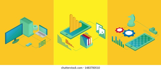 Landing page travel adventure. web template. isometric vector