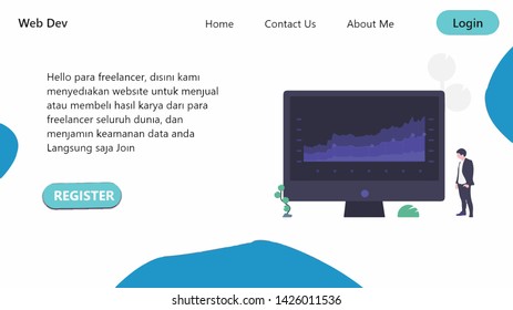Landing Page UI design Simple Creative For Freelancer