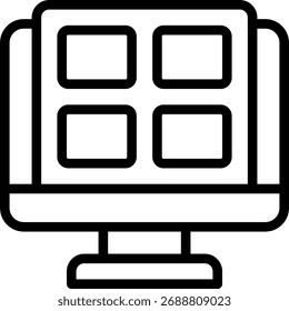 Landing Page, Vektordesign, digitales Marketing, Website-Layout und E-Commerce-Konvertierung Illustration. Liniensymbol