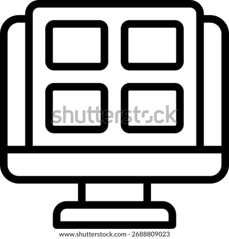 Landing page vector design, digital marketing, website layout and ecommerce conversion illustration. Line Icon