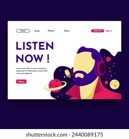 Landing page vector design in eps 10