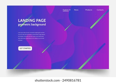 Landing page vector design in eps 10