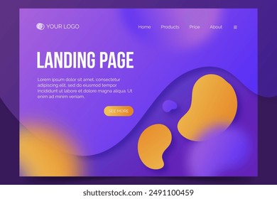 Landing page vector design in eps 10