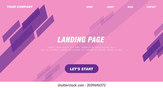 Landing page vector design. Geometric texture abstract color background. modern gradient vector illustration.  cover page with eps10 for free royalty