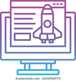 Ícone de vetor da página de aterrissagem. Pode ser usado para impressão, aplicativos móveis e da Web.