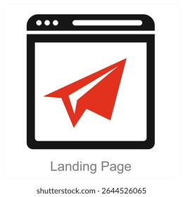 Landing Page vector icon concept design