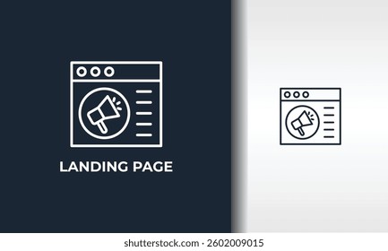 Landing Page Vector, Icon Or Logo Sign Isolated Symbol Illustration