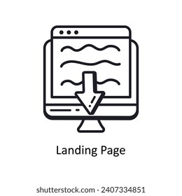 Landing Page Vektorgrafik Doodle Design Illustration. Symbol auf weißem Hintergrund EPS10-Datei 