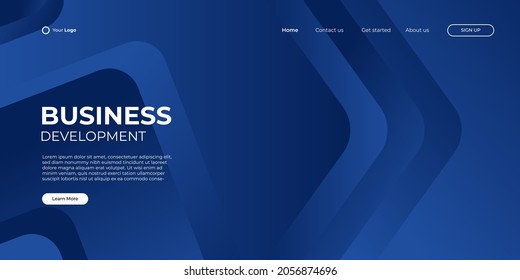 Landing page vector template. Abstract modern background with liquid fluid color shapes. Minimalistic template for websites, apps