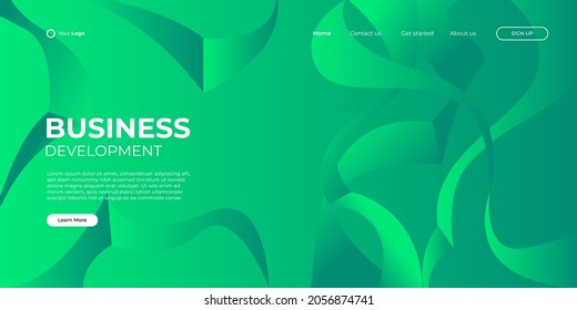 Landing page vector template. Abstract modern background with liquid fluid color shapes. Minimalistic template for websites, apps