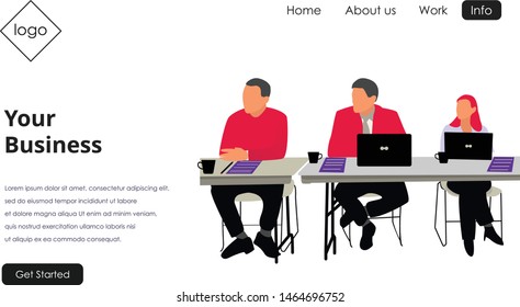 Landing page vector template, Modern flat design concept of web page design for website and mobile website.