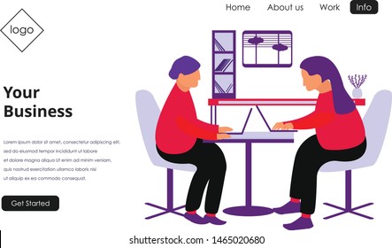 Landing page vector template, Modern flat design concept of web page design for website and mobile website.