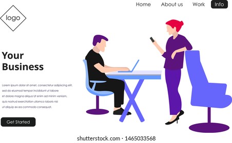 Landing page vector template, Modern flat design concept of web page design for website and mobile website.