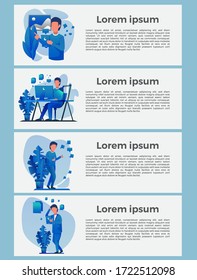 Landing Page. Vector Work Space Concept Design
