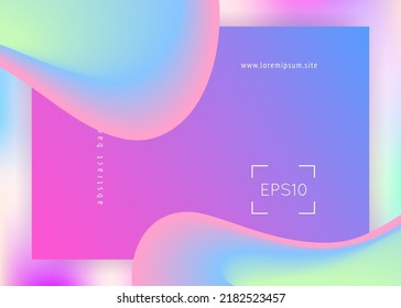 Landing page. Vibrant interface, website template. Vivid gradient mesh. Holographic 3d backdrop with modern trendy blend. Landing page with liquid dynamic elements and fluid shapes.
