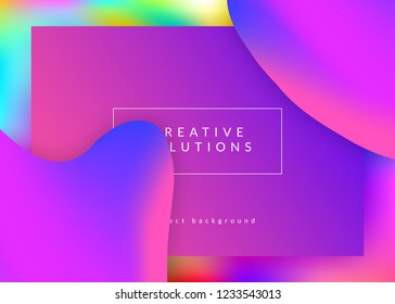Landing page. Vivid gradient mesh. Holographic 3d backdrop with modern trendy blend. Soft website, interface design. Landing page with liquid dynamic elements and fluid shapes.