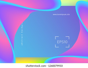 Landing page. Vivid gradient mesh. Holographic 3d backdrop with modern trendy blend. Cosmic mobile, website layout. Landing page with liquid dynamic elements and fluid shapes.