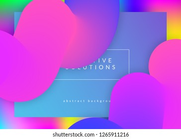 Landing page. Vivid gradient mesh. Holographic 3d backdrop with modern trendy blend. Abstract mobile, interface layout. Landing page with liquid dynamic elements and fluid shapes.