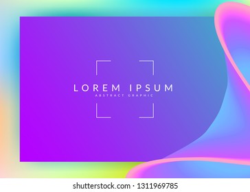 Landing page. Vivid gradient mesh. Minimalist screen, app frame. Holographic 3d backdrop with modern trendy blend. Landing page with liquid dynamic elements and fluid shapes.