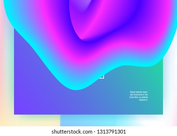 Landing page. Vivid gradient mesh. Psychedelic ui, interface composition. Holographic 3d backdrop with modern trendy blend. Landing page with liquid dynamic elements and fluid shapes.