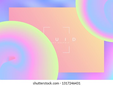 Landing page. Vivid gradient mesh. Holographic 3d backdrop with modern trendy blend. Abstract screen, mobile template. Landing page with liquid dynamic elements and fluid shapes.