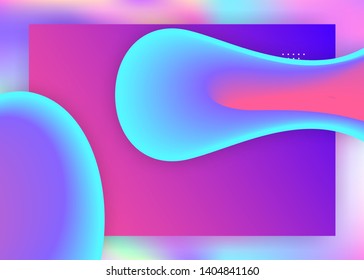 Landing page. Vivid gradient mesh. Wavy interface, mobile layout. Holographic 3d backdrop with modern trendy blend. Landing page with liquid dynamic elements and fluid shapes.