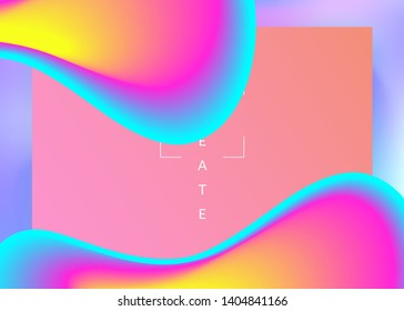 Landing page. Vivid gradient mesh. Holographic 3d backdrop with modern trendy blend. Minimal interface, banner template. Landing page with liquid dynamic elements and fluid shapes.
