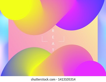 Landing page. Vivid gradient mesh. Holographic 3d backdrop with modern trendy blend. Minimal screen, banner template. Landing page with liquid dynamic elements and fluid shapes.